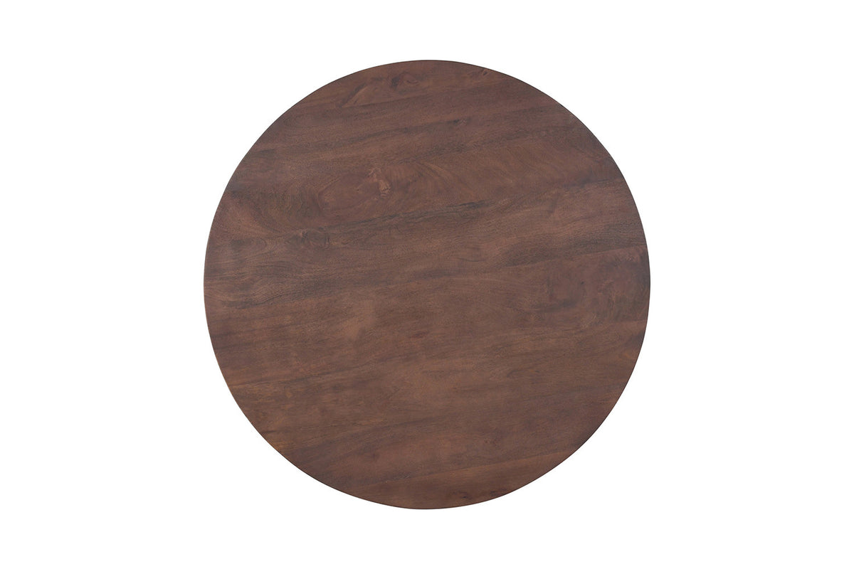 Tafel 'Tommy' 130 cm Rond Mango hout  Bruin (2c) - foto 5