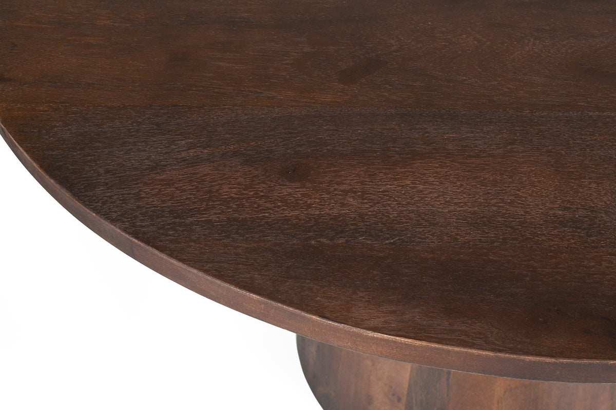 Tafel 'Tommy' 130 cm Rond Mango hout  Bruin (2c) - foto 6