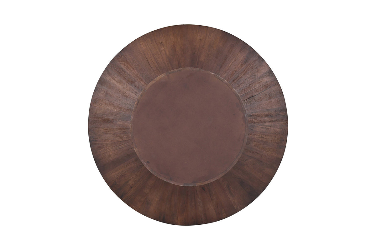 Tafel 'Tommy' 130 cm Rond Mango hout  Bruin (2c) - foto 7