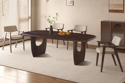 NEW - Tafel 'Braga' Deens Ovaal Mango hout Donkerbruin (2c)