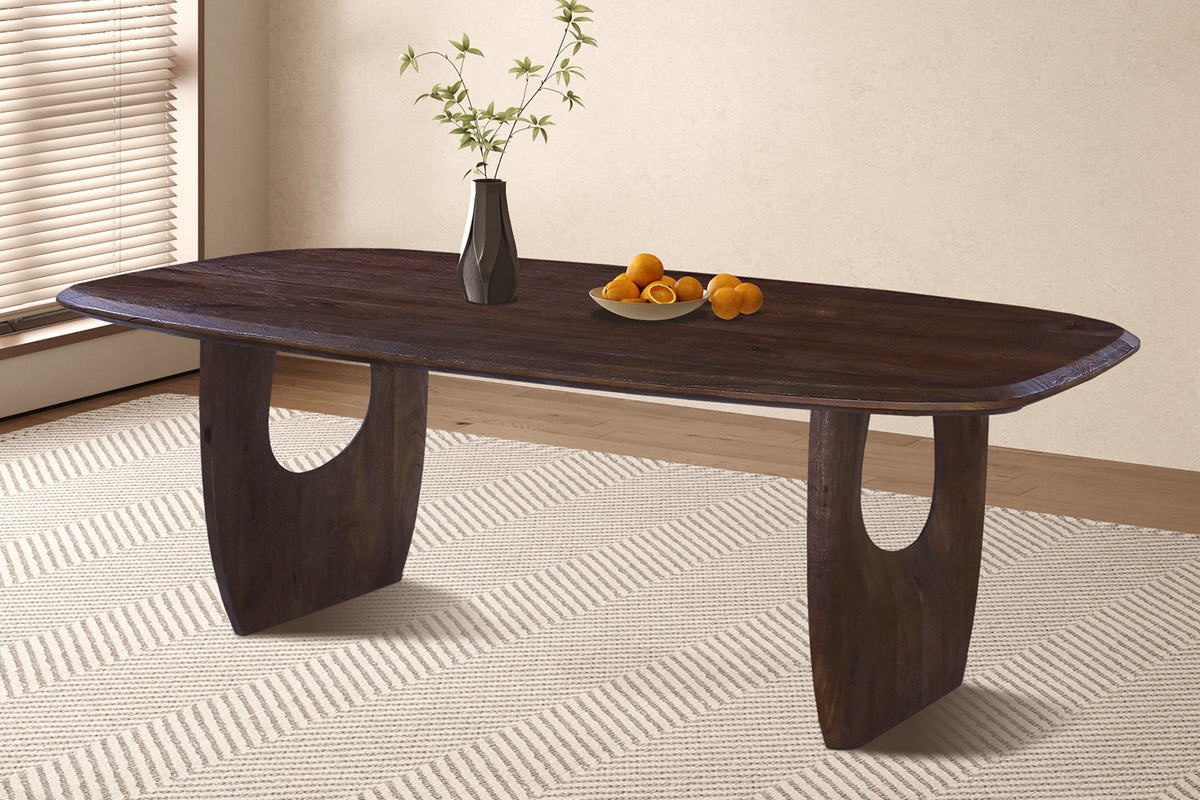 NEW - Tafel 'Braga' Deens Ovaal Mango hout Donkerbruin (2c) - foto 2