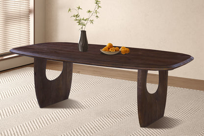 NEW - Tafel 'Braga' Deens Ovaal Mango hout Donkerbruin (2c) - foto 2