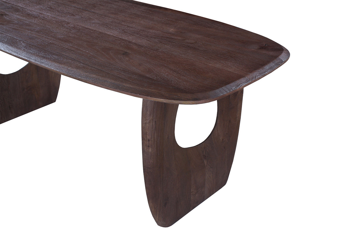NEW - Tafel 'Braga' Deens Ovaal Mango hout Donkerbruin (2c) - foto 7