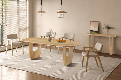 NEW - Tafel 'Braga' Deens Ovaal Mango hout Amandel (2c)