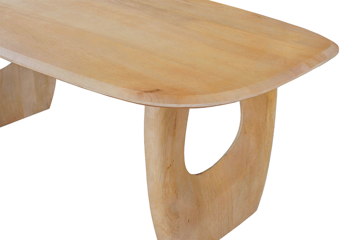 NEW - Tafel 'Braga' Deens Ovaal Mango hout Amandel (2c) - foto 7
