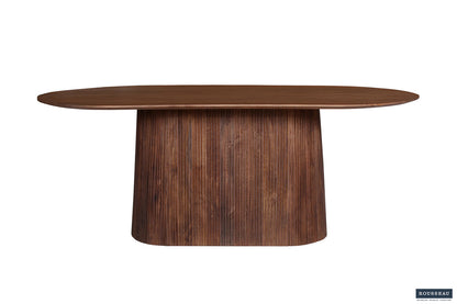 Tafel 'Miguel' 200 cm Ovaal Mango hout Lichtbruin (2c) - foto 2