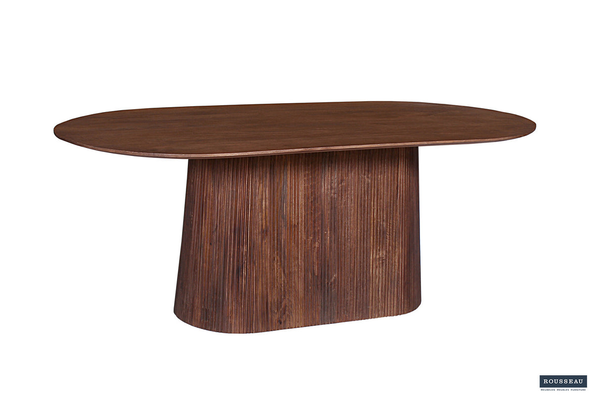 Tafel 'Miguel' 200 cm Ovaal Mango hout Lichtbruin (2c) - foto 3