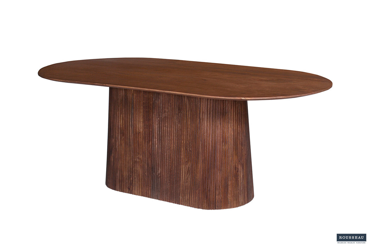 Tafel 'Miguel' 200 cm Ovaal Mango hout Lichtbruin (2c) - foto 4