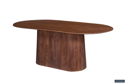 Tafel 'Miguel' 200 cm Ovaal Mango hout Lichtbruin (2c) - foto 4