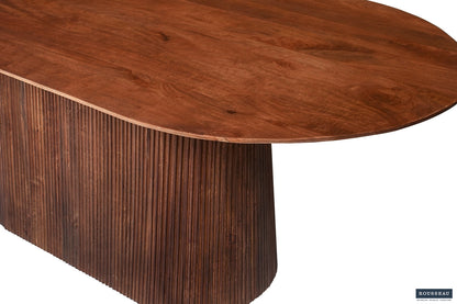 Tafel 'Miguel' 200 cm Ovaal Mango hout Lichtbruin (2c) - foto 5