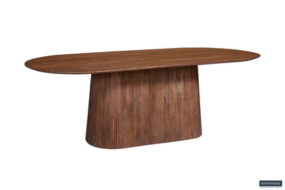 Tafel 'Miguel' 230 cm Ovaal Mango hout Lichtbruin (2c) - foto 3