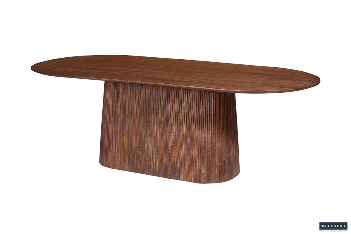 Tafel 'Miguel' 230 cm Ovaal Mango hout Lichtbruin (2c) - foto 4