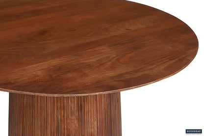 Tafel 'Miguel' 130 cm Rond Mango hout Lichtbruin (2c) - foto 3