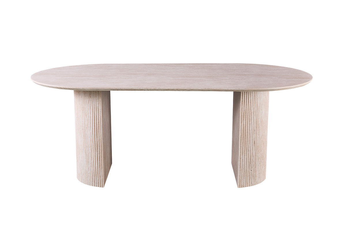 Tafel 'Lagos' 200 cm Ovaal Decor Travertin Beige (2c) - foto 3