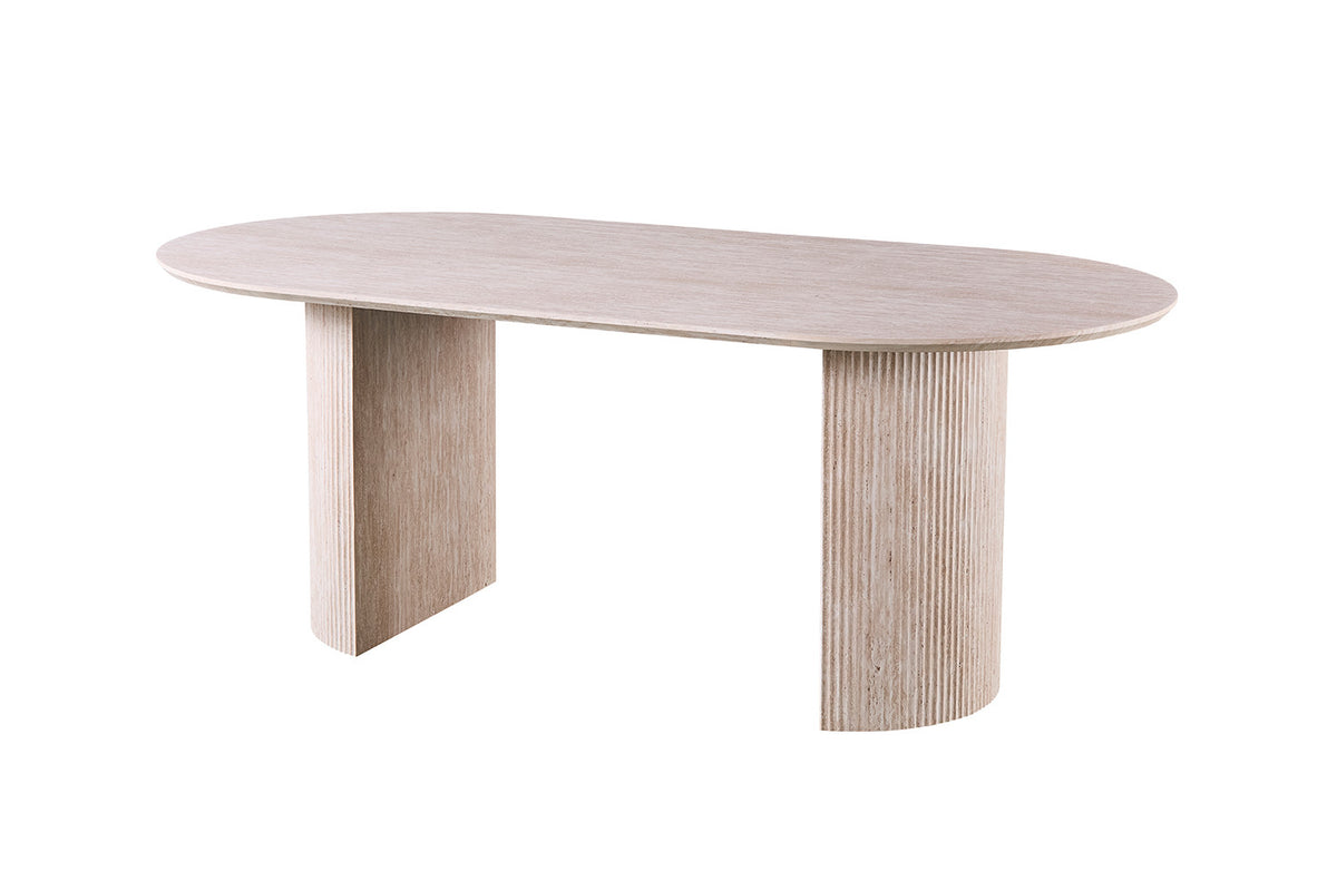 Tafel 'Lagos' 200 cm Ovaal Decor Travertin Beige (2c) - foto 4
