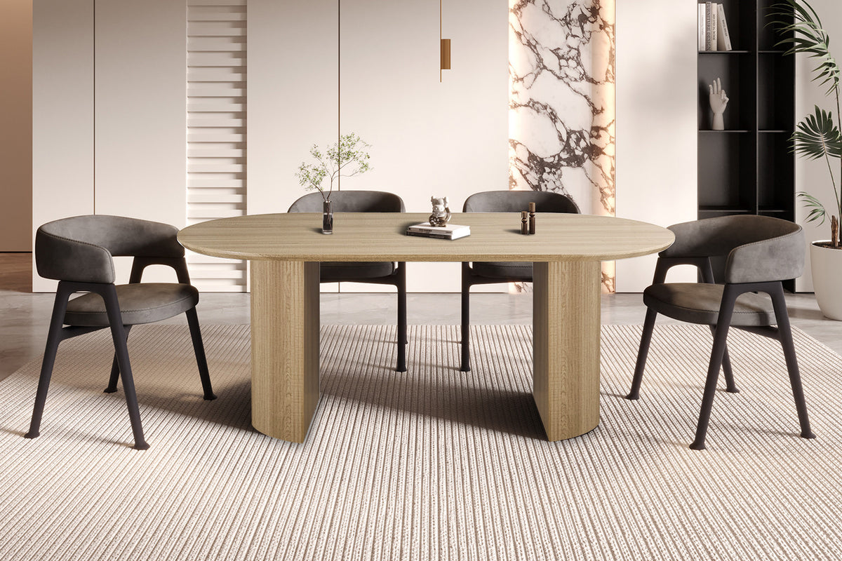Tafel 'Lagos' 200 cm Ovaal Decor Eik Naturel (2c)