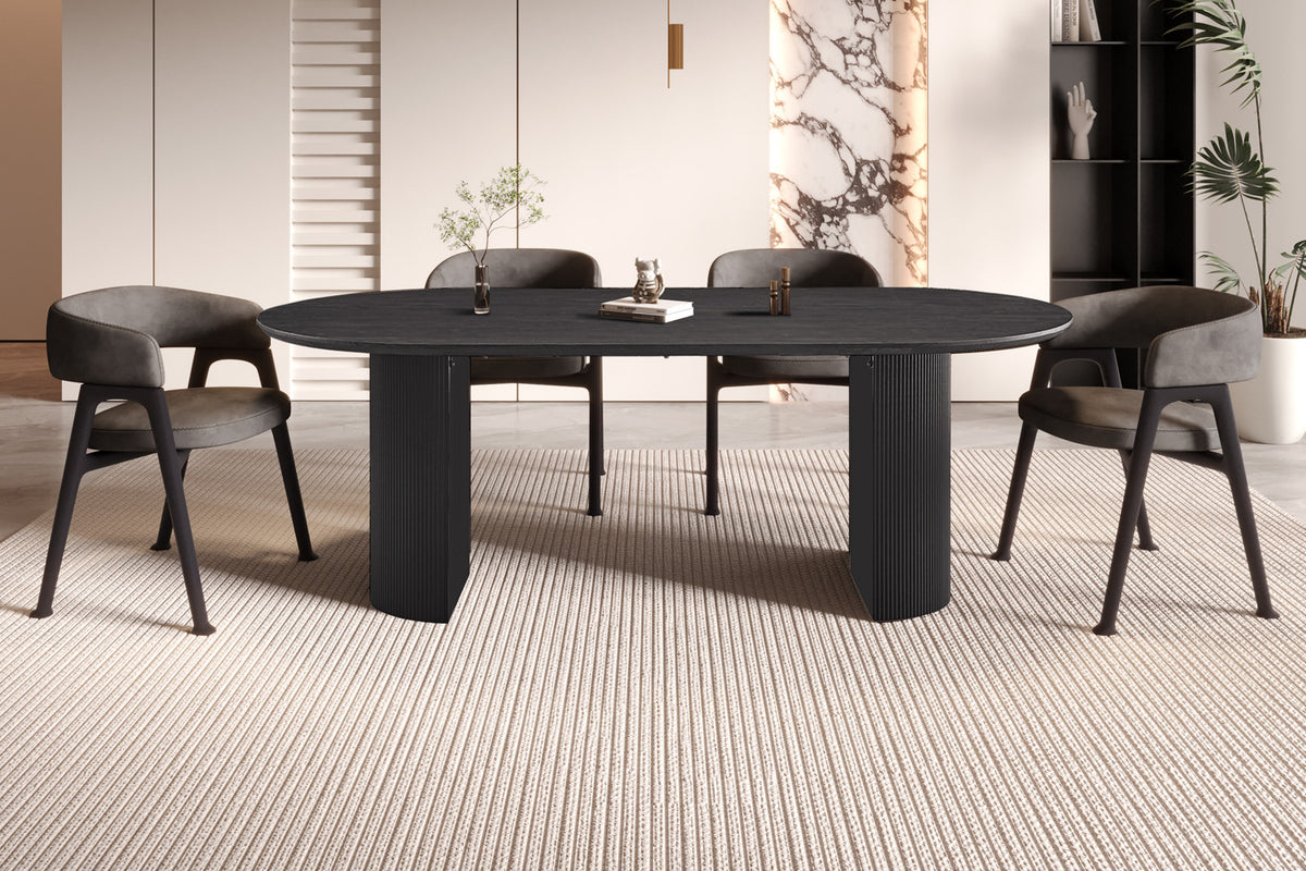 Tafel 'Lagos' 220 cm Ovaal Decor Donkerbruin  (2c)
