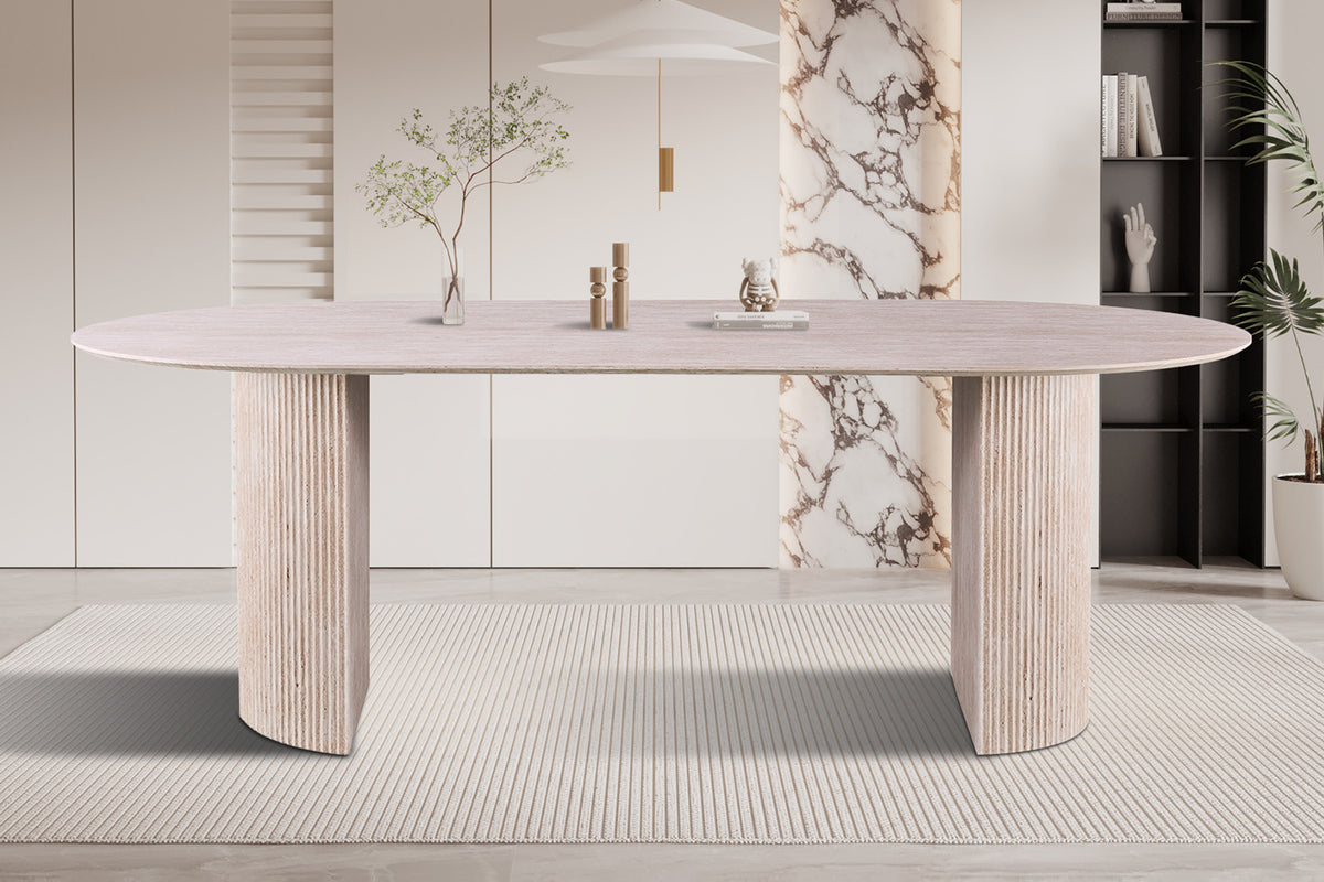 Tafel 'Lagos' 220 cm Ovaal Decor Travertin Beige (2c) - foto 2
