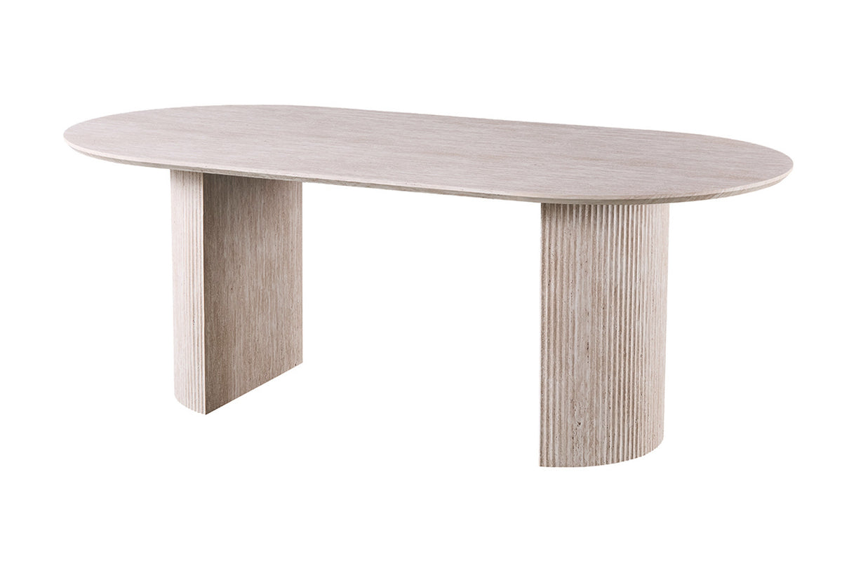 Tafel 'Lagos' 220 cm Ovaal Decor Travertin Beige (2c) - foto 4
