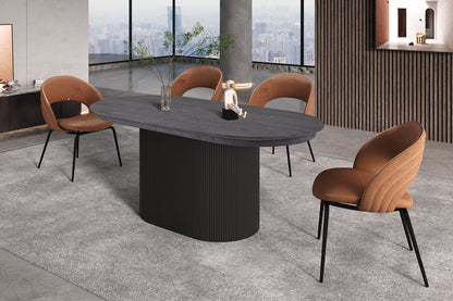 Uitschuifbare tafel 'Lagos' 180-220 cm Ovaal Decor Donkerbruin (2c) - foto 3