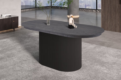 Uitschuifbare tafel 'Lagos' 180-220 cm Ovaal Decor Donkerbruin (2c) - foto 5