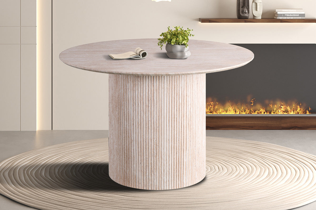 Tafel 'Lagos' 120 cm Rond Decor Travertin Beige  (2c) - foto 2