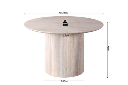 Tafel 'Lagos' 120 cm Rond Decor Travertin Beige  (2c) - foto 7