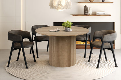 Tafel 'Lagos' 120 cm Rond Decor Eik Naturel (2c)