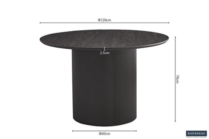 Tafel 'Lagos' 120 cm Rond Decor Donkerbruin  (2c) - foto 6