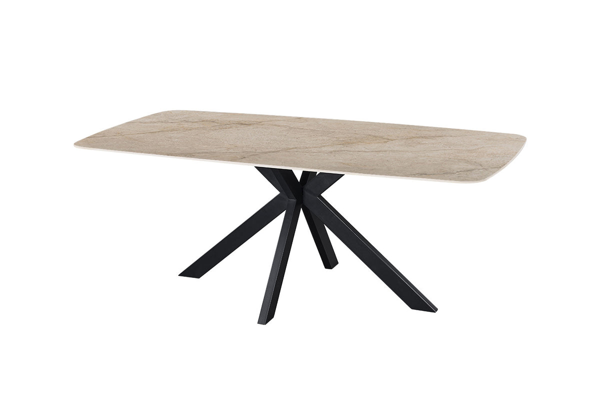 NEW - Tafel 'Apollo' 200 cm Deens Ovaal Glanzend Steen Shakespear Beige (2c) - foto 5