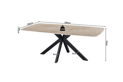 NEW - Tafel 'Apollo' 200 cm Deens Ovaal Glanzend Steen Shakespear Beige (2c) - foto 8