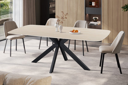 NEW - Tafel 'Apollo' 200 cm Deens Ovaal Steen Baroque Beige  (2c) - foto 2