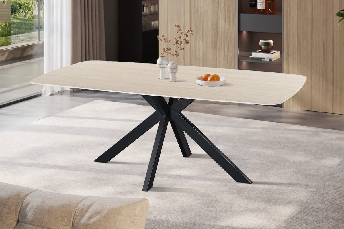 NEW - Tafel 'Apollo' 200 cm Deens Ovaal Steen Baroque Beige  (2c) - foto 3