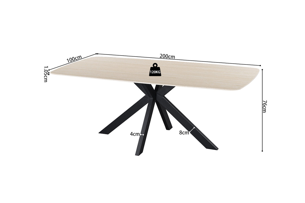 NEW - Tafel 'Apollo' 200 cm Deens Ovaal Steen Baroque Beige  (2c) - foto 8