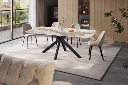 NEW - Tafel 'Apollo' 200 cm Deens Ovaal Glanzend Steen Pandora  (2c)
