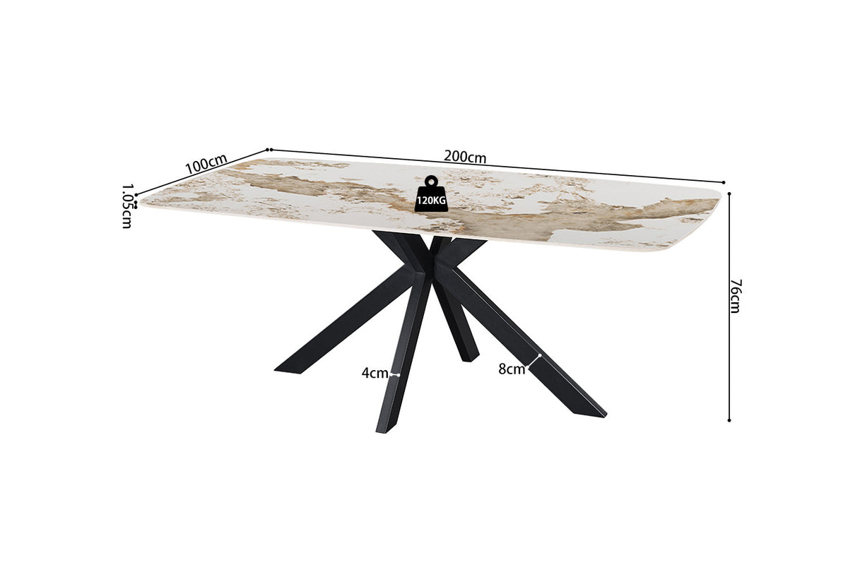 NEW - Tafel 'Apollo' 200 cm Deens Ovaal Glanzend Steen Pandora  (2c) - foto 8