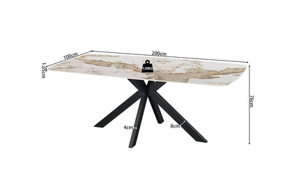 NEW - Tafel 'Apollo' 200 cm Deens Ovaal Glanzend Steen Pandora  (2c) - foto 8