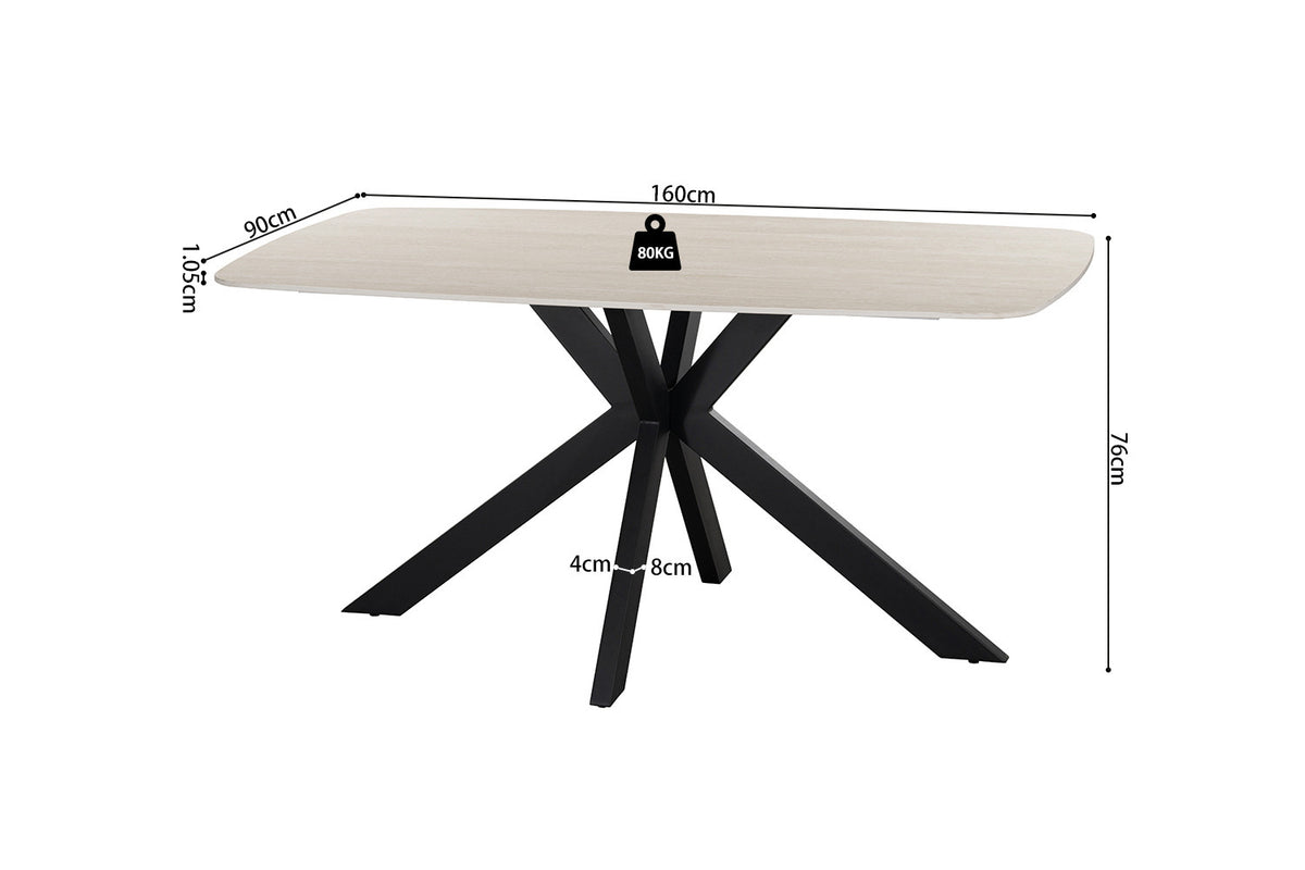 NEW - Tafel 'Apollo' 160 cm Deens Ovaal steen Baroque Grijs (2c) - foto 7