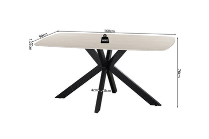 NEW - Tafel 'Apollo' 160 cm Deens Ovaal steen Baroque Grijs (2c) - foto 7
