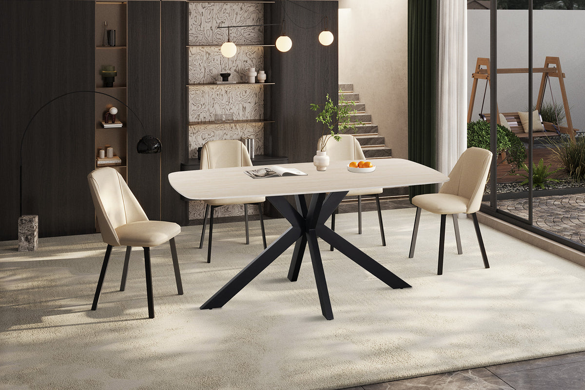 NEW - Tafel 'Apollo' 160 cm Deens Ovaal steen Baroque beige (2c) - foto 2