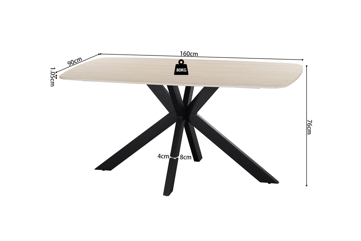 NEW - Tafel 'Apollo' 160 cm Deens Ovaal steen Baroque beige (2c) - foto 7