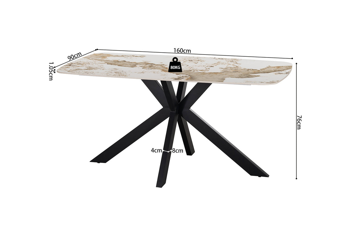 NEW - Tafel 'Apollo' 160 cm Deens Ovaal Glanzend steen Pandora (2c) - foto 7