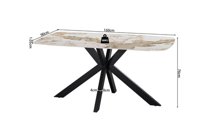 NEW - Tafel 'Apollo' 160 cm Deens Ovaal Glanzend steen Pandora (2c) - foto 7