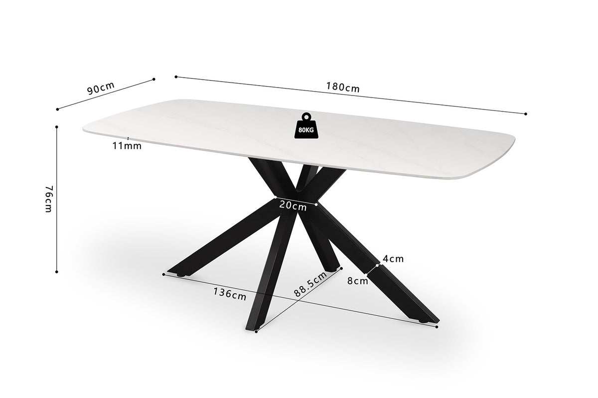 Tafel 'Apollo' 180 cm Deens Ovaal Steen Wit (2c) - foto 8