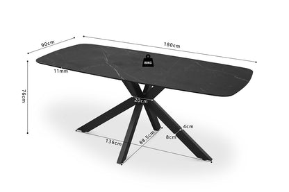 Tafel 'Apollo' 180 cm Deens Ovaal Steen Zwart (2c) - foto 7