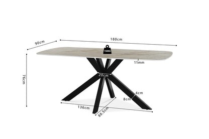 Tafel 'Apollo' 180 cm Deens Ovaal Glanzend Steen Shakespear Beige (2c) - foto 10