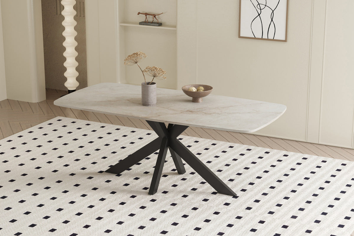Tafel 'Apollo' 180 cm Deens Ovaal Glanzend Steen Shakespear Beige (2c) - foto 3