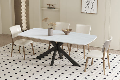 Tafel 'Apollo' 180 cm Deens Ovaal Steen Baroque Grijs (2c)