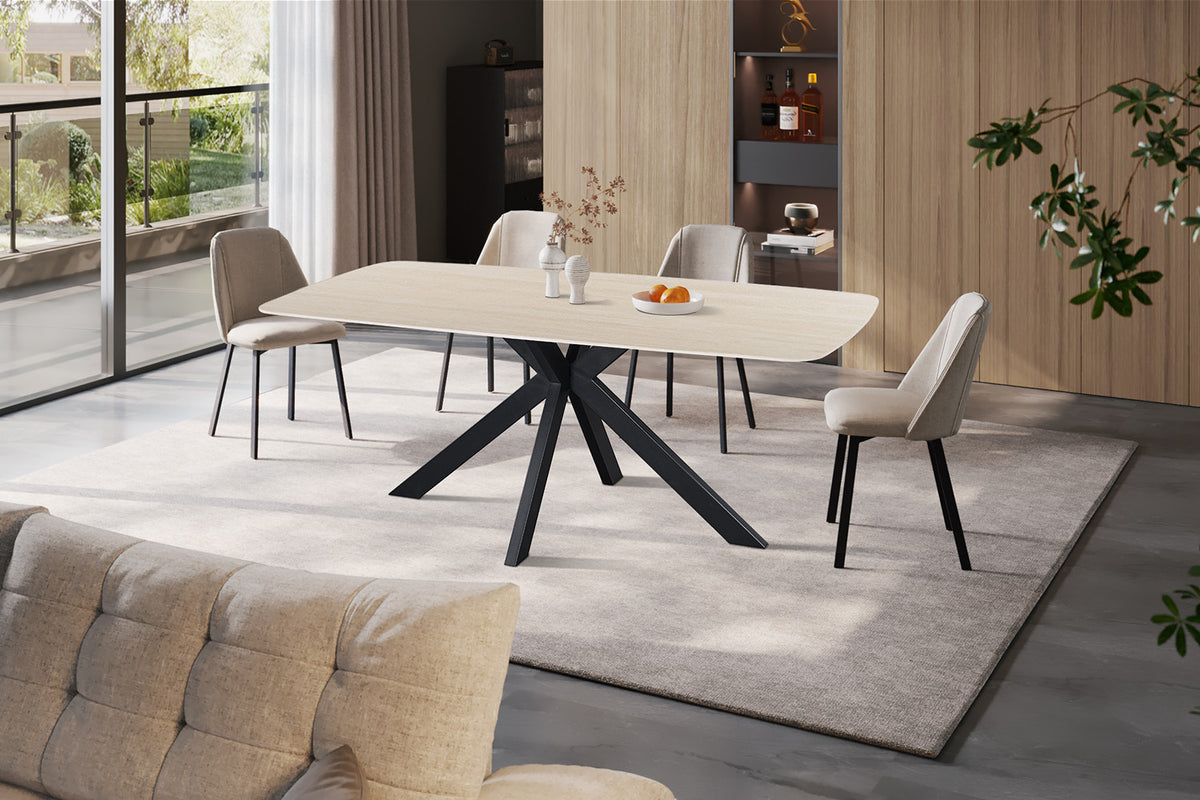 NEW - Tafel 'Apollo' 180 cm Deens Ovaal Steen Baroque Beige (2c) - foto 2