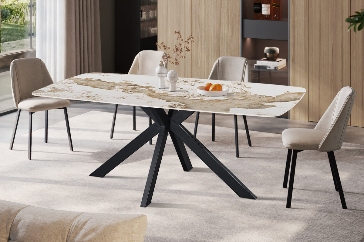 NEW - Tafel 'Apollo' 180 cm Deens Ovaal Glanzend Steen Pandora (2c)